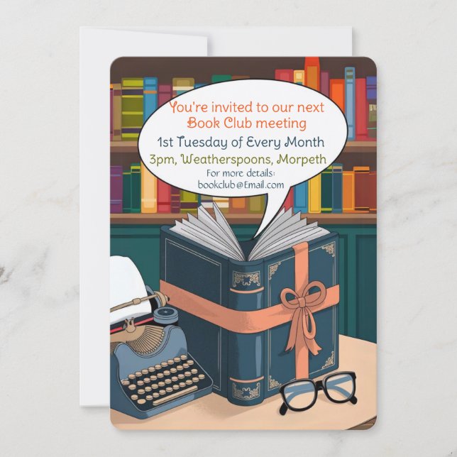 Grupo de lectura de libros de invitación de Bookcl (Anverso)