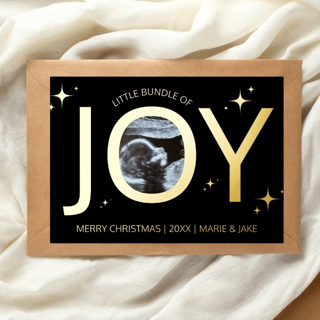 Grupo de Navidades en Invitación de Embarazo JOY (Little bundle of joy)