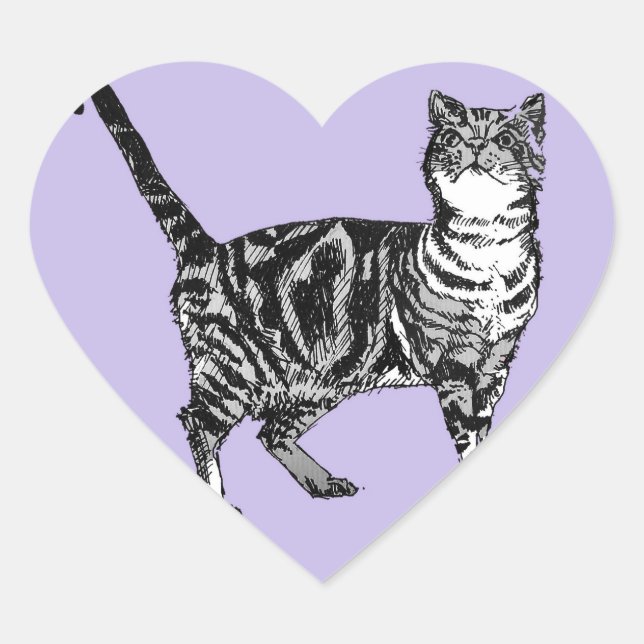 Grupo de Pegatinas de gatos de Tabby Cat Pegatinas (Anverso)