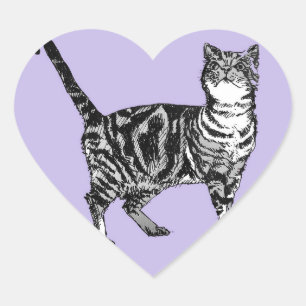Grupo de Pegatinas de gatos de Tabby Cat Pegatinas