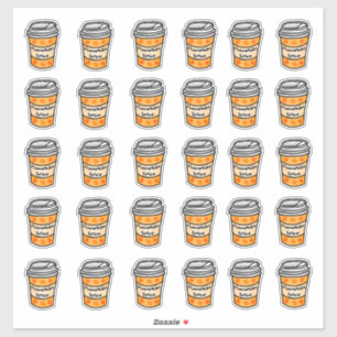 Grupo de Pegatinas de lata de especias de calabaza