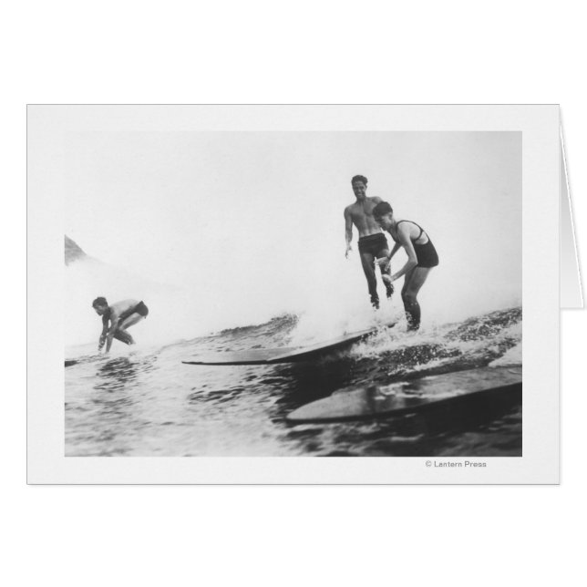 Grupo de Surfistas de Honolulu, Hawaii (Anverso (Horizontal))