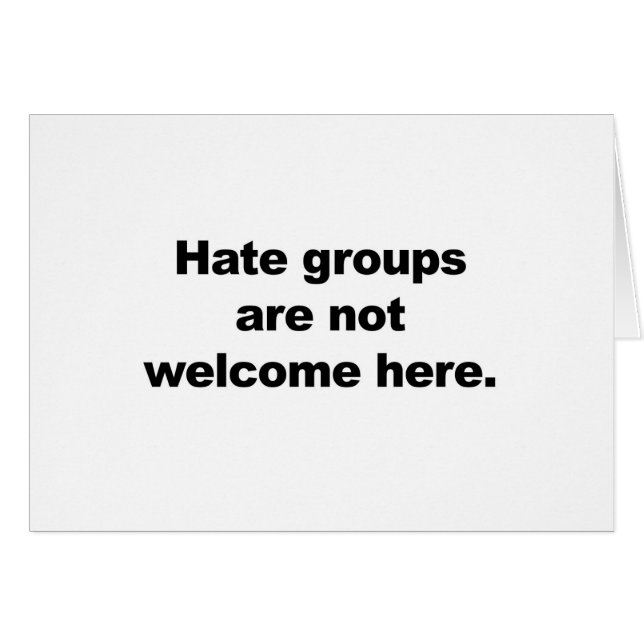 Grupos de Odio No Son Bienvenidos Aquí (Anverso (Horizontal))