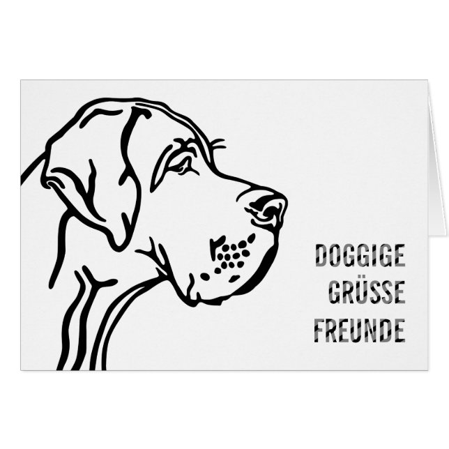 Gruß mit Dogge (Anverso (Horizontal))