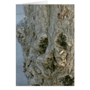 Grusskarte Baumgesicht, blanko, gestaltbar