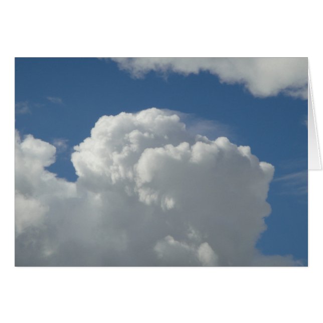 Grusskarte Cumuluswolke, blanko (Anverso (Horizontal))