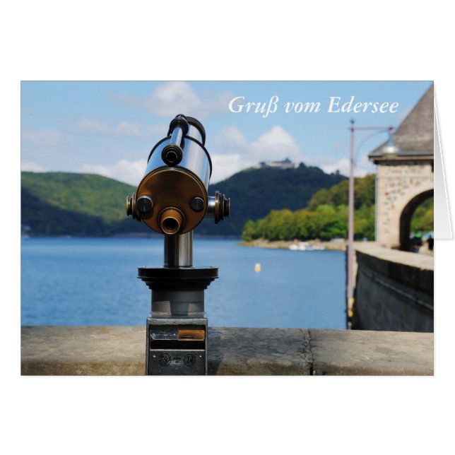 Grußkarte Edersee mit Fernando (Anverso (Horizontal))