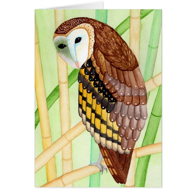 Grußkarte Eule Klappkarte (Frente)