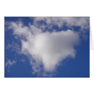 Grusskarte Herzwolke, blanco