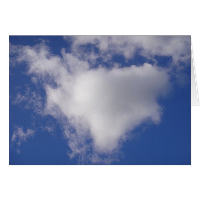 Grusskarte Herzwolke, blanco (Anverso (Horizontal))