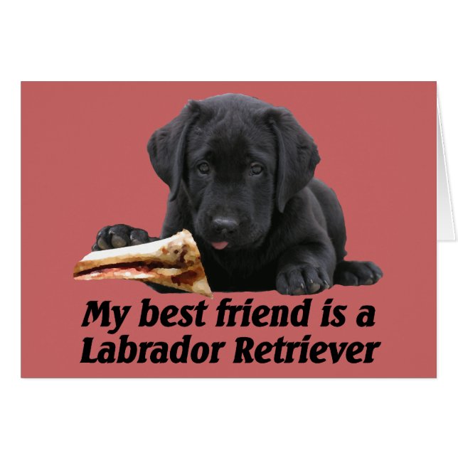 Grußkarte "Labrador Recuperador" (Anverso (Horizontal))
