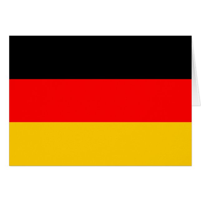 Grußkarte mit Deutschland Fahne (Anverso (Horizontal))