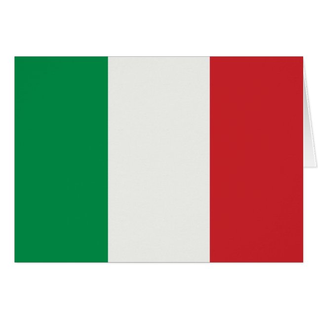 Grußkarte mit Italien Fahne (Anverso (Horizontal))