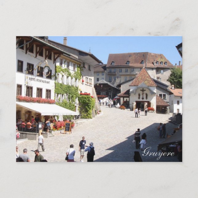 Gruyères, postal de Suiza (Anverso)