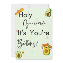 ¡Guacamole santo es tu cumpleaños! tarjeta