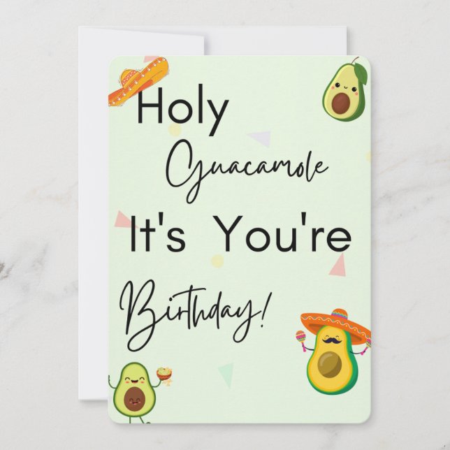 ¡Guacamole santo es tu cumpleaños! tarjeta (Anverso)
