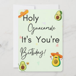 ¡Guacamole santo es tu cumpleaños! tarjeta 