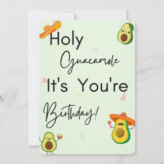 ¡Guacamole santo es tu cumpleaños! tarjeta