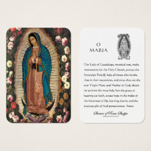 Guadalupe Virgen María Oración Española Tarjeta Sa