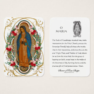 Guadalupe Virgen María Oración Española Tarjeta Sa