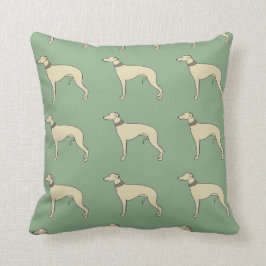 Gualterio la almohada del amortiguador de Whippet