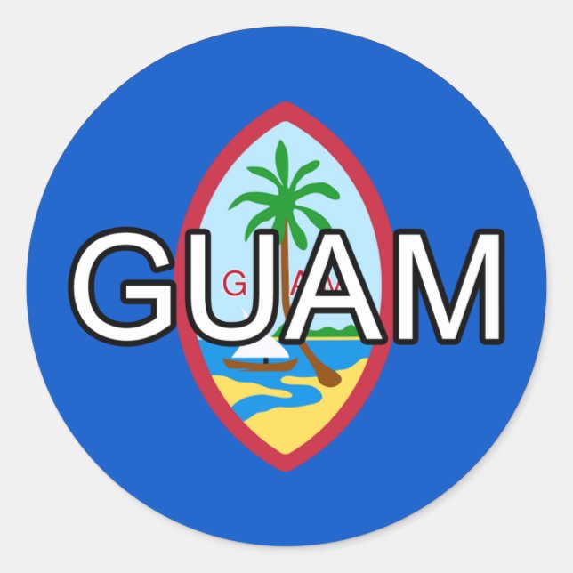 Guam Euro Pegatina (Anverso)