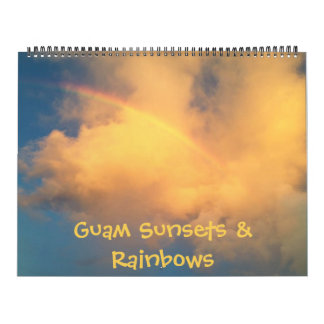 Guam Sunsets & Rainbows Calendario de 18 meses