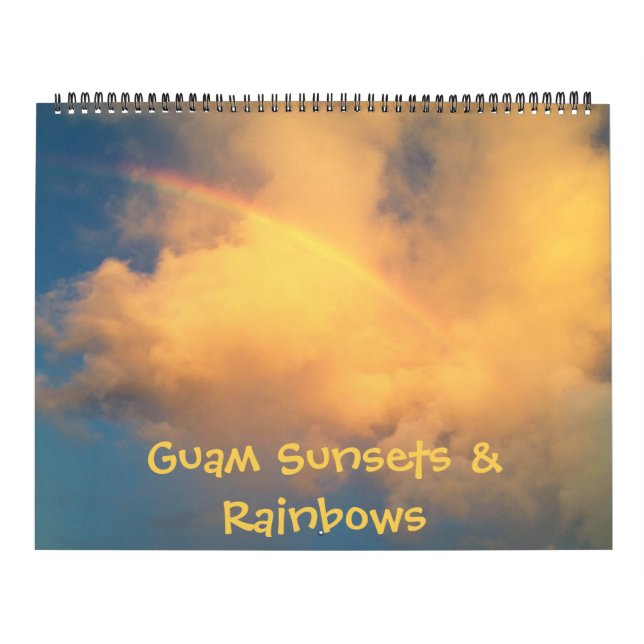 Guam Sunsets & Rainbows Calendario de 18 meses (Tapa)