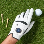 Guante De Golf Azul marino básico clásico moderno<br><div class="desc">Moderno Guante clásico de golf clásico inicial de la marina azul con un moderno tipo y un audaz monograma.</div>