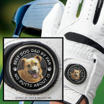 Guante De Golf BEST DOG DAD BY PAR Photo Funny Colores Personaliz<br><div class="desc">Cree un divertido guante de golf fotográfico con el título editable BEST DOG DAD BY PAR - NO PUTTS ABOUT IT o su texto personalizado en su elección de texto, huella de trazo, marcos de círculo y combinaciones de color de fondo en EDIT (mostrado en blanco sobre negro). Hace un...</div>