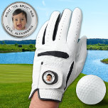 Guante De Golf La foto más popular entre los Personalizados moder<br><div class="desc">La mayor parte del papá del Tráfico... ¡Dos de tus cosas favoritas, golf y tu hijo! Ahora puedes llevarte a tu hijo mientras juegas 18 agujeros. Sorprenda al Papa y al Golf Lover con estos encantadores guantes de golf personalizado con marcadores de pelota de golf y accesorios de golf a...</div>