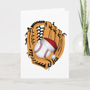 Guante y pelota de béisbol de Navidad