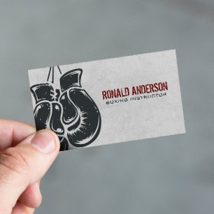 Guantes de boxeo colgando   Tarjeta de presentació