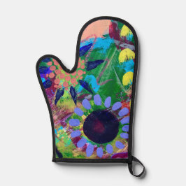 Guantes de horno y agarraderas de ollas con flores