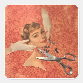 Guantes infantiles, pegatina de collage de cosecha