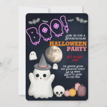 Guapo adorable invitación a la fiesta de Halloween