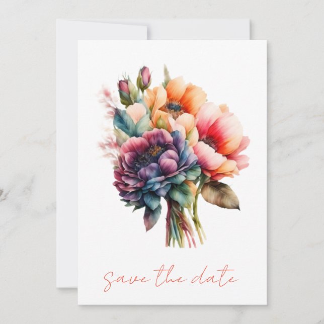 Guarda la fecha Invitación a la boda. Invitación a (Anverso)