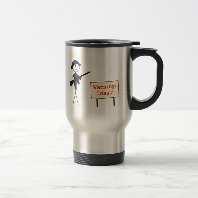 Guardacostas "que advierte: Taza del viaje de la (Derecha)
