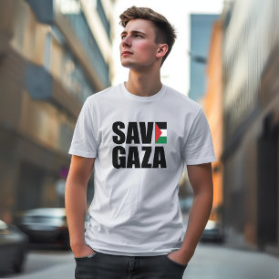 GUARDAR camiseta blanca GAZA para hombre