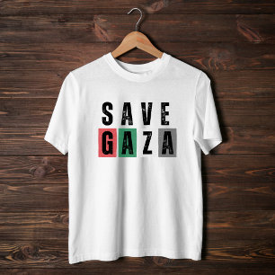 GUARDAR camiseta blanca GAZA para hombre