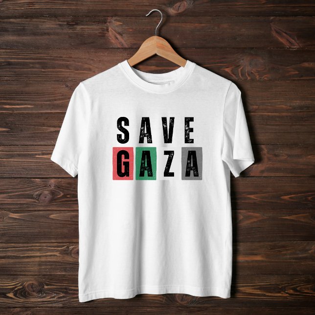 GUARDAR camiseta blanca GAZA para hombre (Subido por el creador)
