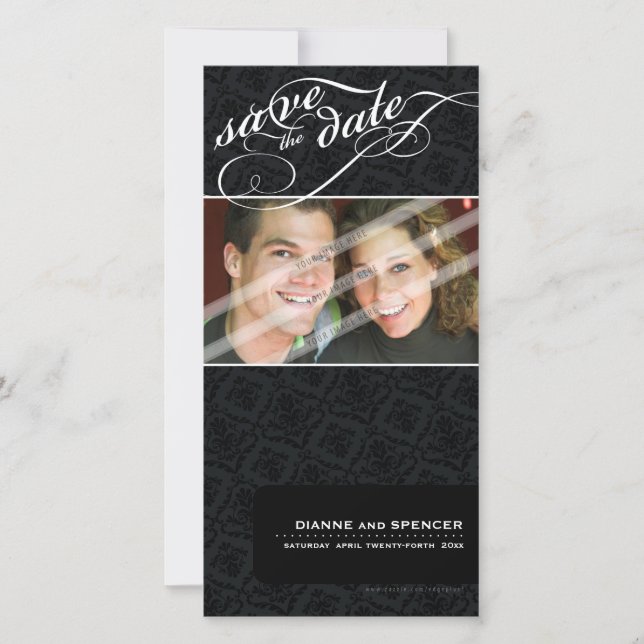 GUARDAR EL ANUNCIO DE FECHA :: texto elegante 7 (Anverso)