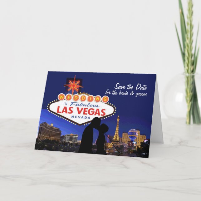 Guardar el Boda de fechas en la tarjeta de Las Veg (Anverso)