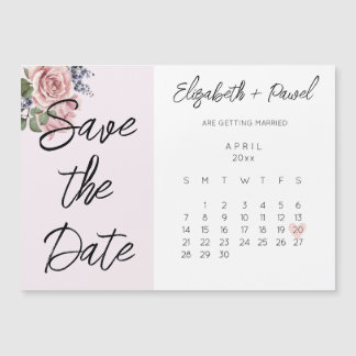 Guardar el calendario de imanes de fecha con flore