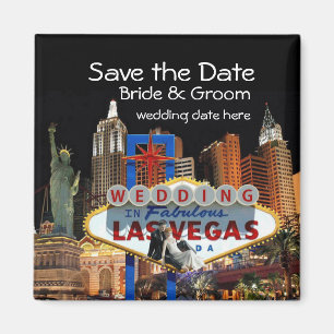 Guardar el imán Boda de fecha de Las Vegas
