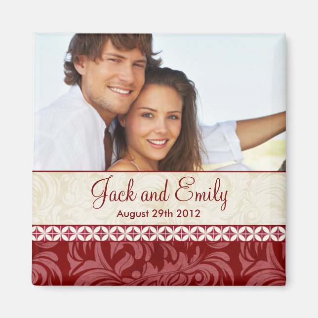 Guardar el imán Boda de fechas (Frente)