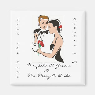Guardar el imán Boda de Personalizable de fecha