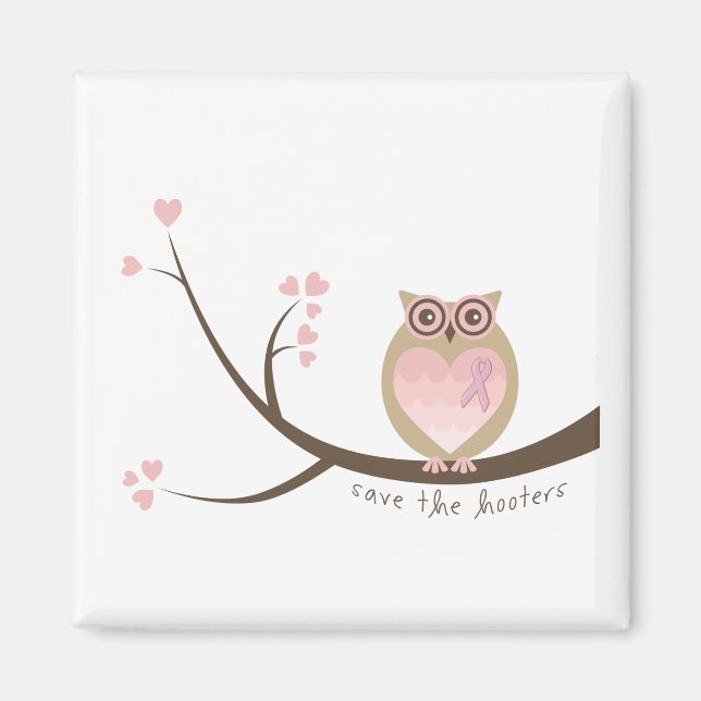 Guardar el imán cuadrado de los Hooters (Frente)