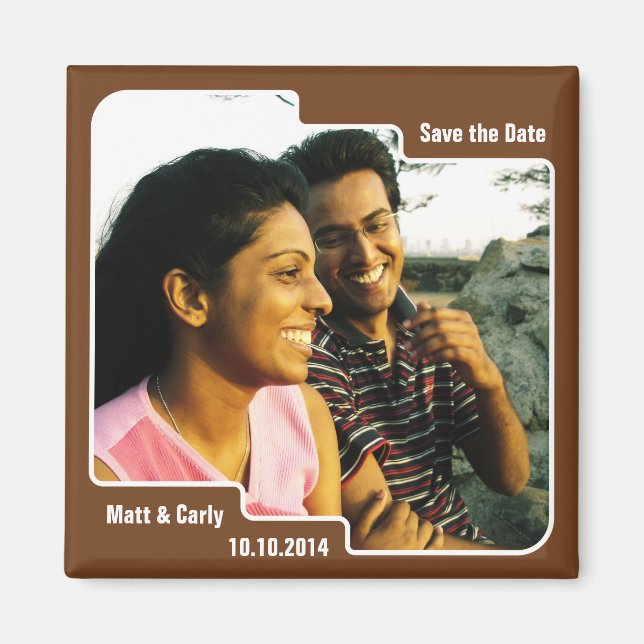 Guardar el imán marrón de vieiras (Frente)