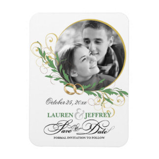 Guardar el imán pegajoso de Invitación del Boda de